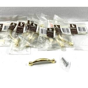 10 Belwith Cupboard Drawer Furniture 3" Handles Pull Goldtone Metal P14441-3